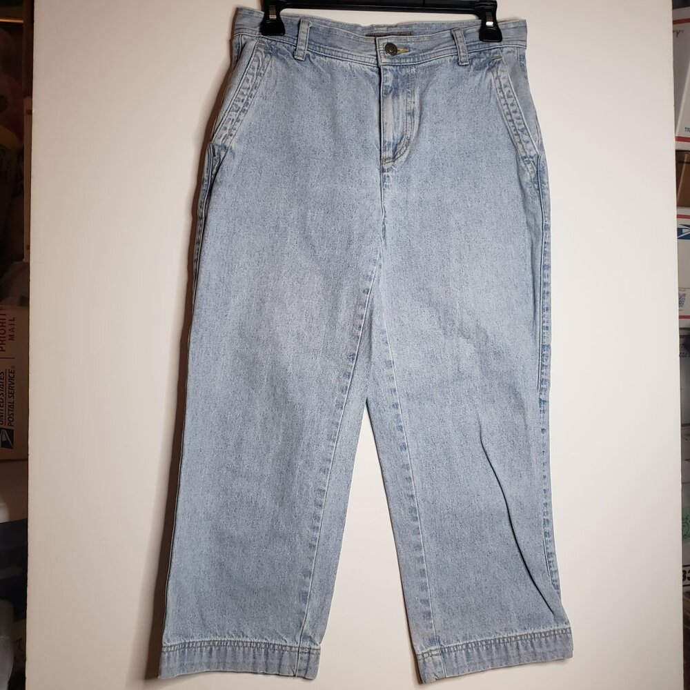 Liz Claiborne Denim Cosette Cropped Jeans Women's Size 4 Chino Cute Vintage 90s